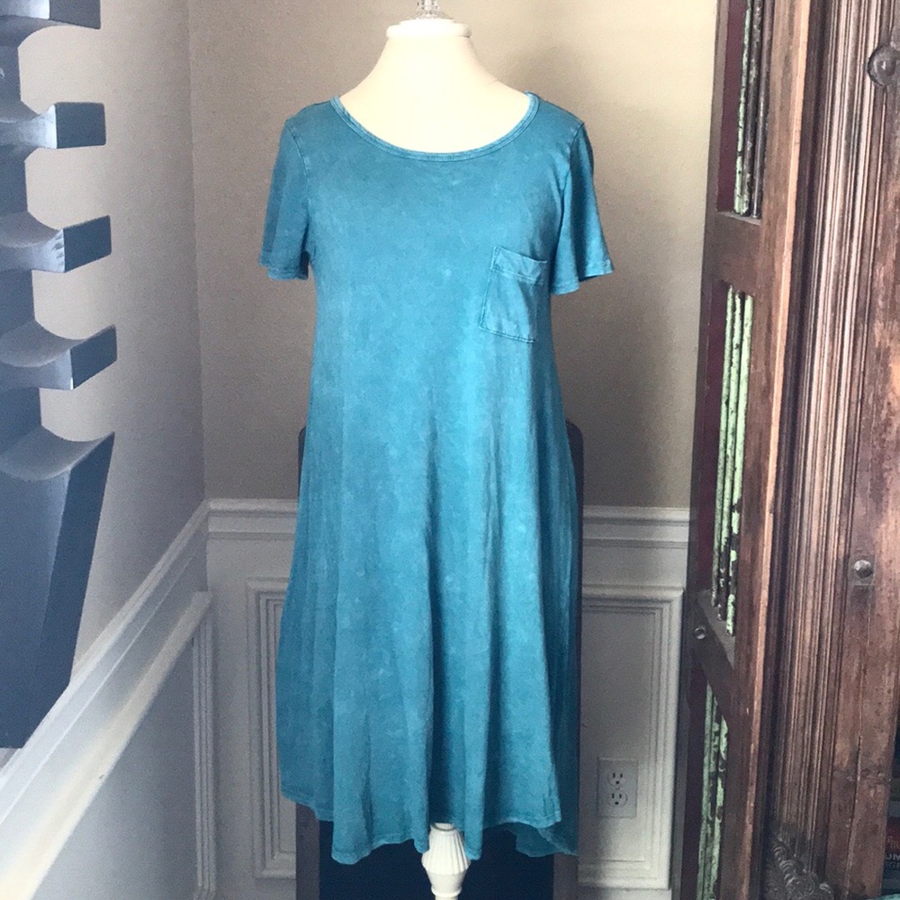 LuLaRoe Teal acid washed Carly size XXS